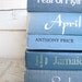 Blue Books Instant Library Collection Decorative Vintage Book Bundle Photography Props Shades of Blue