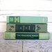 Green Books Instant Library Collection Decorative Books Photography Props Seafoam, Mint, Emereld, Shades of Green