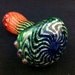 Sale - Glass Pipe Inside Out Staged Frit Striped Switchback Tobacco Spoon Pipe