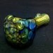 Glass Pipe Intense Gold and Silver Fumed Reflective Honeycomb Tobacco Spoon Pipe
