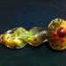 Glass Pipe Inside Out Exotic Amber Frit Double Donut Twist Tobacco Spoon Pipe