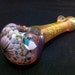 Glass Pipe XL Inside Out Silver And Gold Fumed Extreme Color Changing Dot Head Tobacco Spoon Pipe