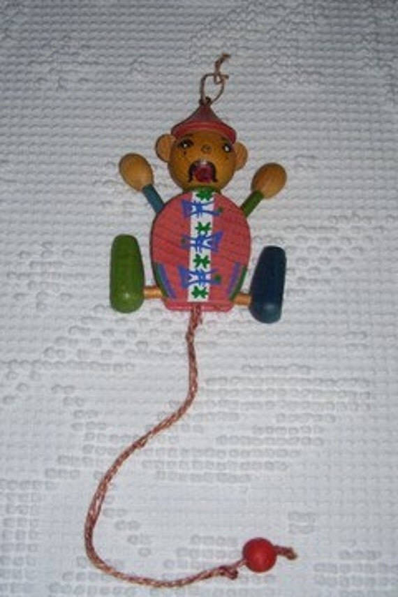 Vintage Austria Wooden Pull String Puppet Doll by LeasAtticSpace