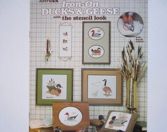 Iron-On Ducks and Geese with the Stencil Look, Vintage Craft Book