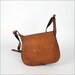 rustic saddle bag 1970s / oak leather 70s purse