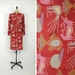 primitive animal print dress M / red cascade shirtdress
