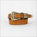 western leather belt / equestrian two tone metals XS/S
