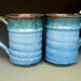 Pair of Blue Steins. Pottery Mug Ceramic Coffee Mug