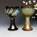 Pair of Small Cordial Goblets - Pottery Cup Ceramic Chalice