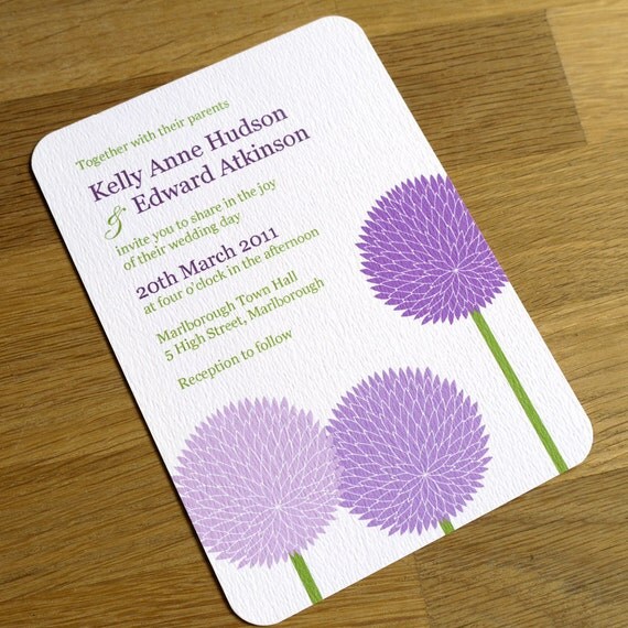 Sample Wedding Invitations Purple 5