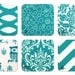 Decorative Throw Pillow Covers Accent Pillows Cushion Covers 20 x 20 Inches Turquoise Mix and Match