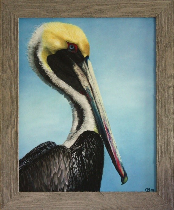 Items similar to Pelican oil painting - original on Etsy