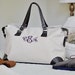 Monogrammed Khaki & Brown Classic Weekender Bag