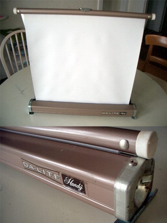 VINTAGE DaLite Old School Portable Projection Screen