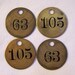 RESERVED LISTING for Jackie - Vintage Brass Number Tags - Eight in Lot