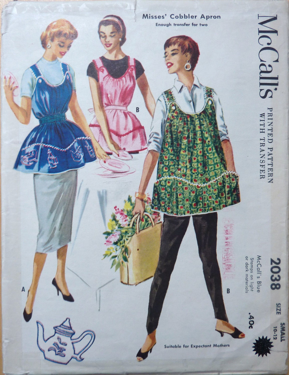 VINTAGE COBBLER APRON Sewing Pattern McCall's 2038 with