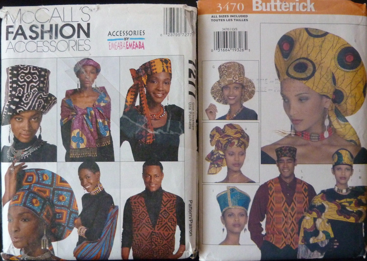 2 Sewing Patterns African Fashion Headwear and Accessories