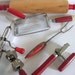 Vintage Kitchen Utensils Red Handled