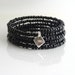 Black wrap bracelet - BLACK DIAMOND