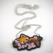 Red Panda Pendant/Necklace Sitting on Branch with Cherry blossoms Laser Cut Printed Acrylic