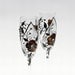 Hand Painted Champagne Toasting Flutes Chocolate Flowers Wedding Glasses Brown Black Diamond