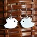 Silver sweet tweeting bird earrings