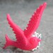 Springtime jewelry easter gift Hot Pink Jewelry Victorian Inspired Pink Dove Ring