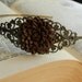 Rustic Wedding Hair Piece Bridal Prom brown Floral HeadBand