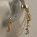 Triple Moon ear cuff