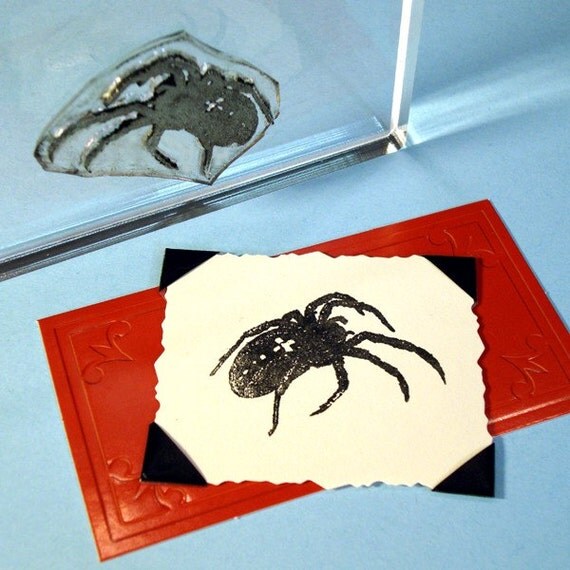 Spider Clear Polymer Rubber Stamp