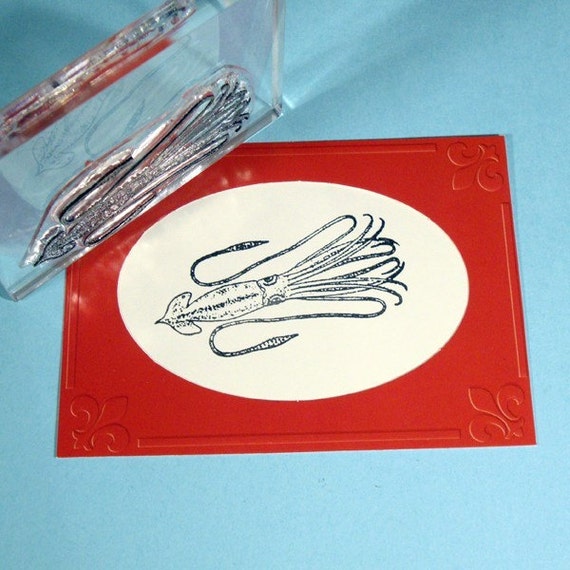 Squid Clear Polymer Rubber Stamp