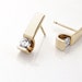 14k gold earrings - designer jewelry - CZ earrings - gold earrings - 2027