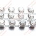 3 Feet Austrian Crystal Rhinestone Chain Footage - Clear - 32pp 4mm - Silver Plated