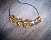 Carrie's Honey Crystal Beads Necklace and Earrings Set