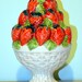 Vintage Decorative Ceramic Bowl of Strawberries - Hand Made in Italy Home Decor