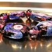 Victoria Plum: Lampwork Set of Nine Beads plus Spacers from Dancing with Glass SRA UK FHFteam Y3