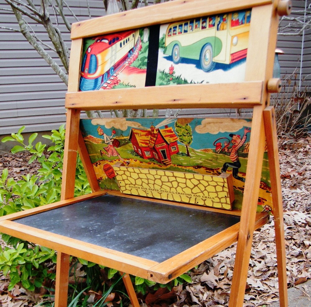 Chalkboard Easel Childs Vintage 1957 Falcon Toys That Last