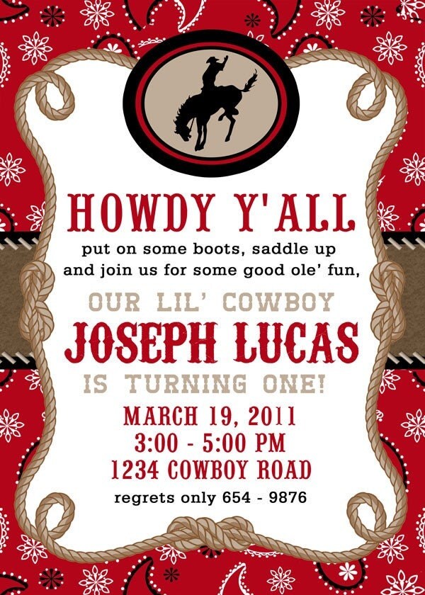 Western Birthday Party Invitations 8