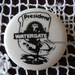 Watergate Pinback Button Orig. Anti Nixon Presidential Seal on chair