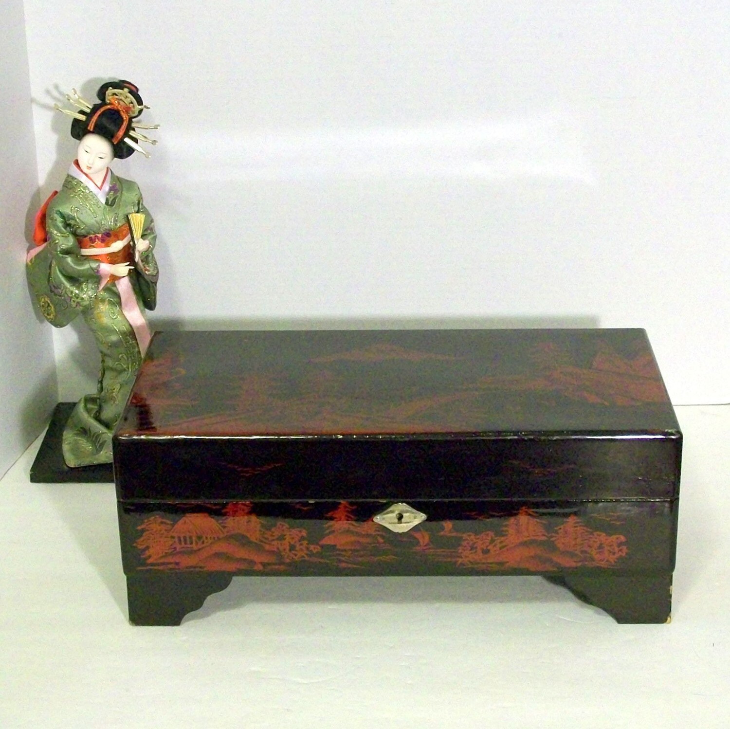 Dancing Ballerina Japanese Music Box/Jewelry Box