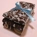 Premium 6 Ply Burp Cloth Set of 3 - Baby Boy Browns and Blues