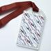Trombone Luggage Tag or Instrument Case ID for Musicians - Maroon and Grey