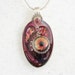 Spoon Necklace, Steampunk Heart Pendant with Eye, Fractal Art Heart