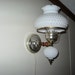 Vintage Milk Glass Electric Hobnail Wall Lamp