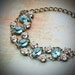 Vintage Rhinestone Bracelet, Bride, Wedding, Blue, Aquamarine, Jewelry by rewelliott on Etsy