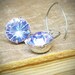 Vintage Rhinestone Earrings, Alexandrite, Lilac, Aqua, Silver