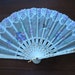 Vintage Hand-Painted Fan with Lace and Floral Motif