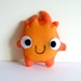 very cute calcifer (howl's moving castle) fire plush