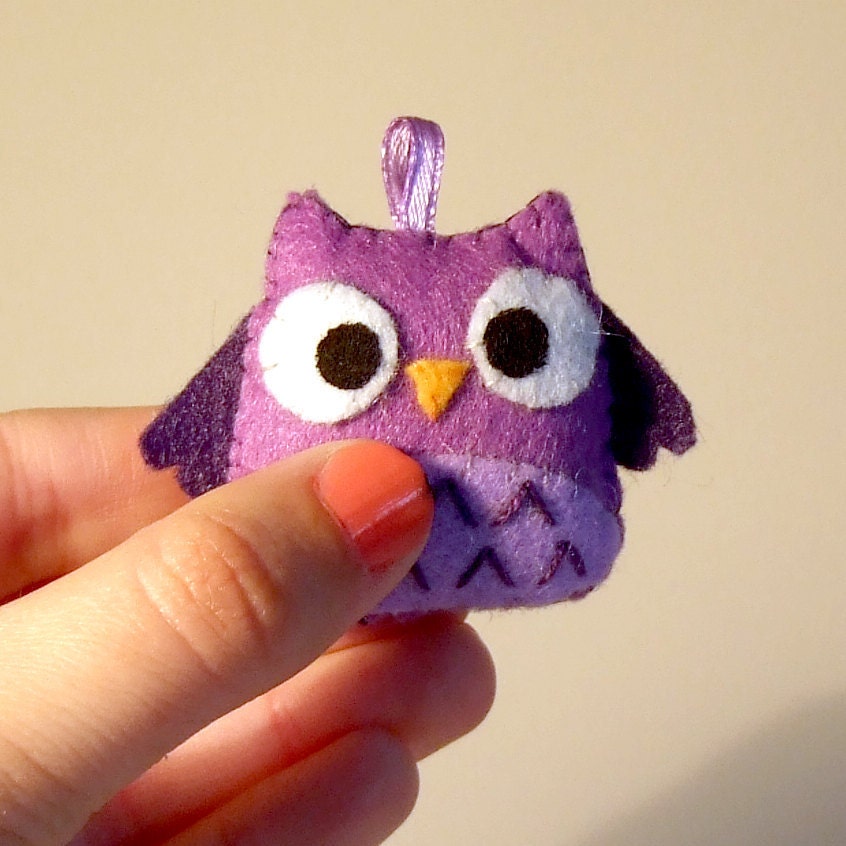 stuffed purple owl