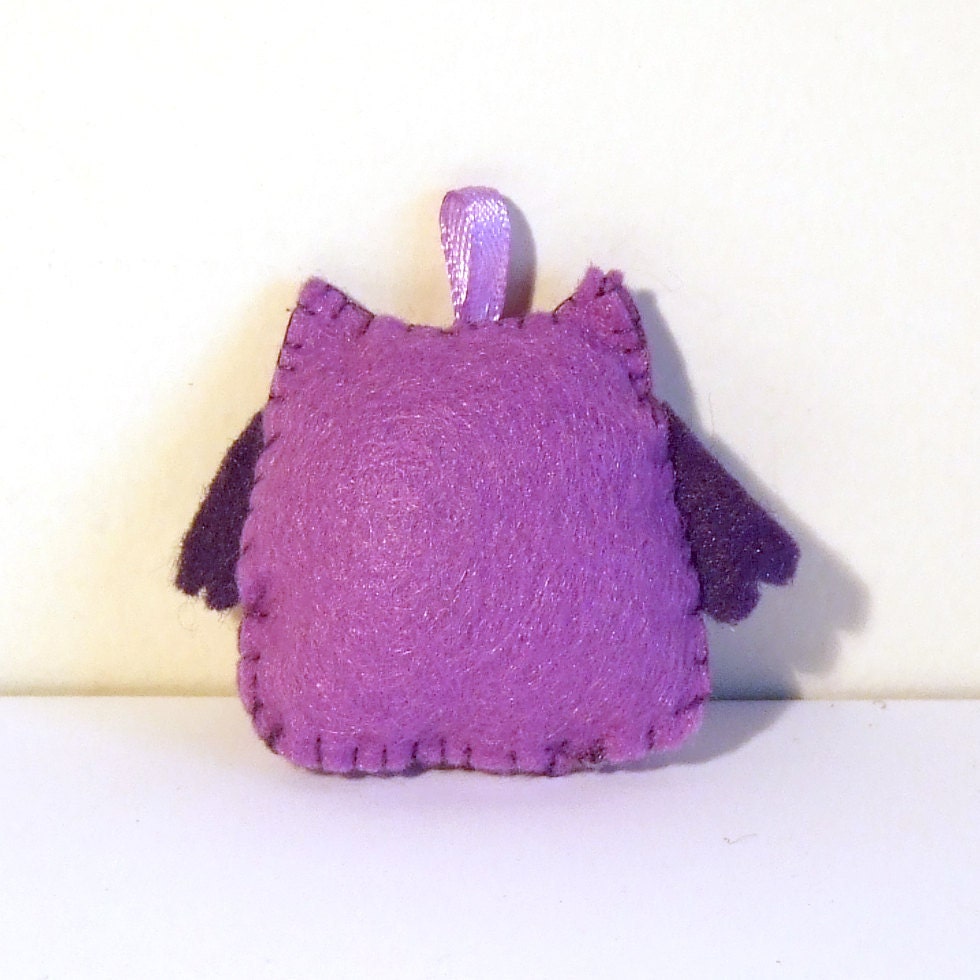 Purple owl plush keychain plushie Felt Owl Felt Owl by yael360